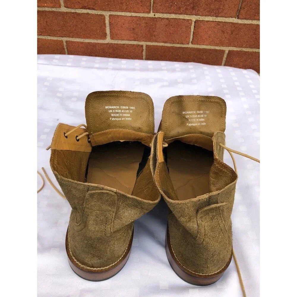 J Shoes Men Monarch distressed brown Suede Desert Ankle Chukka Boots US 10 M